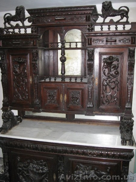 Продаю старинный буфет, требующий небольшой реставрации - <ro>Изображение</ro><ru>Изображение</ru> #3, <ru>Объявление</ru> #733376
