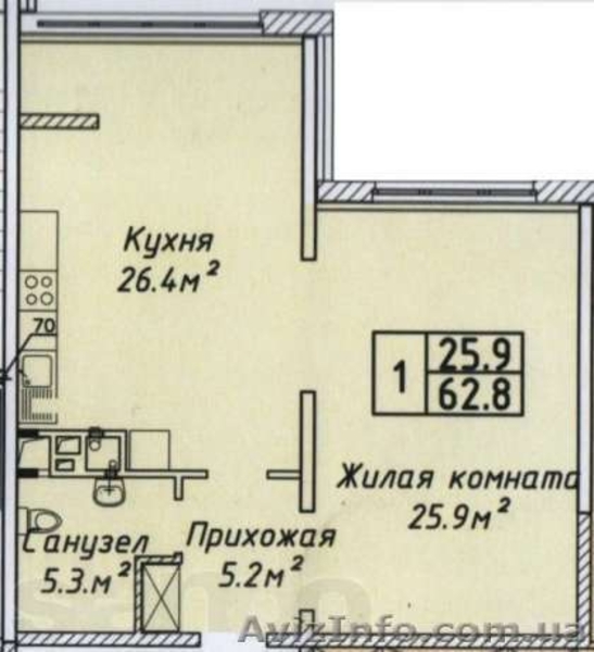 Продам 1 ком. кв. в жк 'РУСЛАН и ЛЮДМИЛА'/ Литературная - <ro>Изображение</ro><ru>Изображение</ru> #3, <ru>Объявление</ru> #741550