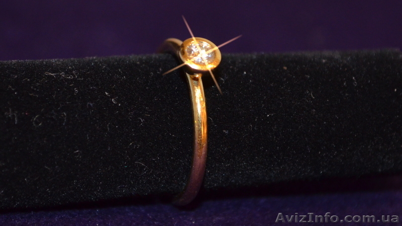 Кольцо с бриллиантом,классика.    - <ro>Изображение</ro><ru>Изображение</ru> #3, <ru>Объявление</ru> #772619