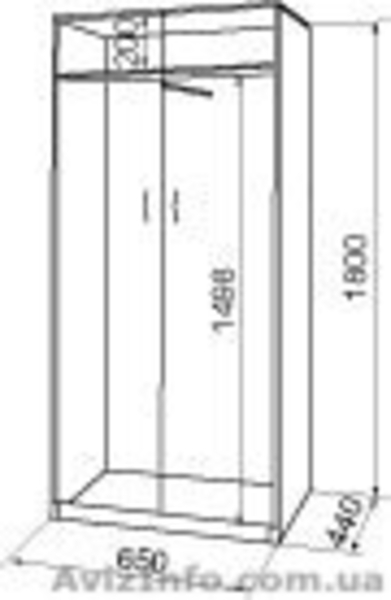 Шкаф платяной. Шкаф-1(компанит) - <ro>Изображение</ro><ru>Изображение</ru> #3, <ru>Объявление</ru> #790002