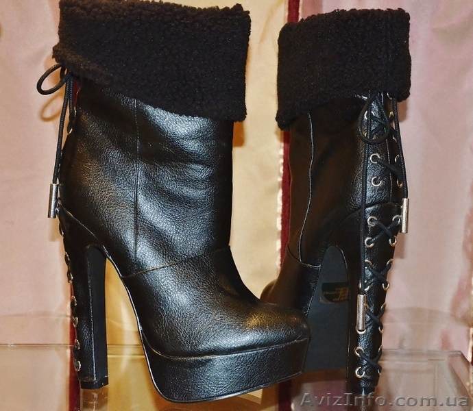 Ботильоны Victoria's Secret (черные)/Corset-Back Platform Bootie, р.36 - <ro>Изображение</ro><ru>Изображение</ru> #1, <ru>Объявление</ru> #847976
