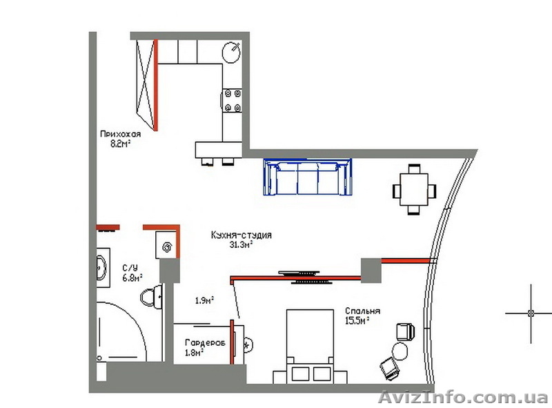 Продам видовую 1 ком. кв. в жк 'ЮЖНАЯ ПАЛЬМИРА'/Генуэзская - <ro>Изображение</ro><ru>Изображение</ru> #10, <ru>Объявление</ru> #917151