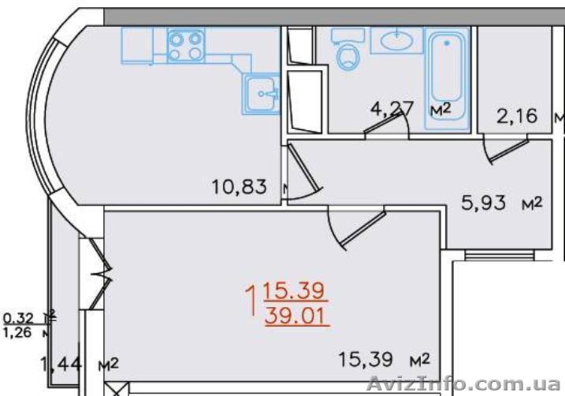 Продам 1-но комн. квартиру в ЖК "3-я Жемчужина", ул. Архитекторская  - <ro>Изображение</ro><ru>Изображение</ru> #6, <ru>Объявление</ru> #955047