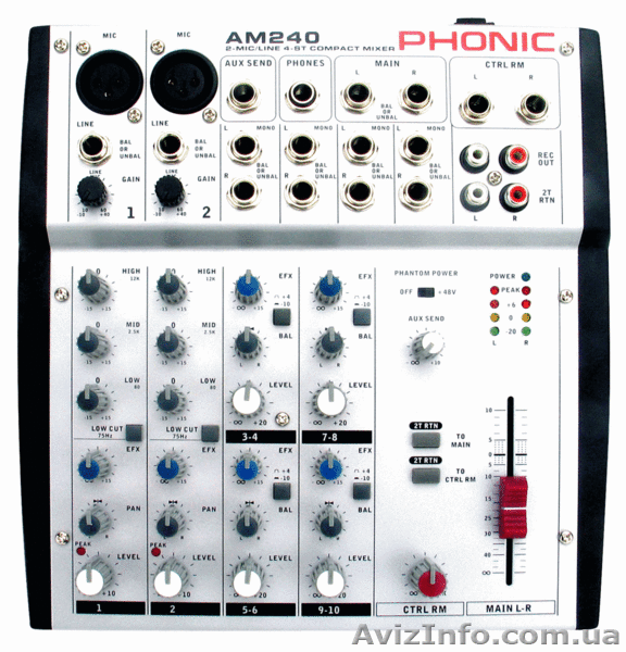 Микшерный Пульт Phonic AM 240 - <ro>Изображение</ro><ru>Изображение</ru> #1, <ru>Объявление</ru> #1025894