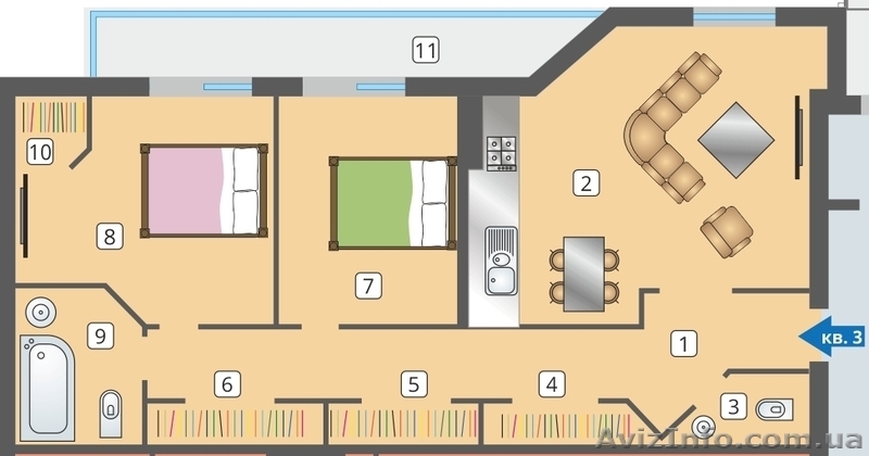 Место, где хочется жить… 2-ком. квартира в  ЖК «Частные домовладения на Елочной» - <ro>Изображение</ro><ru>Изображение</ru> #6, <ru>Объявление</ru> #1050017