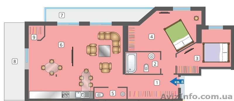 Место, где хочется жить… 2-ком. квартира в  ЖК «Частные домовладения на Елочной» - <ro>Изображение</ro><ru>Изображение</ru> #8, <ru>Объявление</ru> #1050017