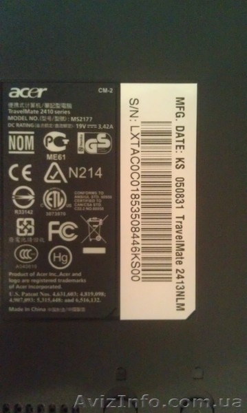 Ноутбук Aser б/у - <ro>Изображение</ro><ru>Изображение</ru> #5, <ru>Объявление</ru> #1095823