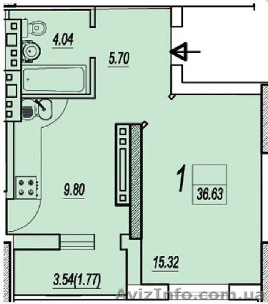 Продам 1-комнатную квартиру на М.Жукова - <ro>Изображение</ro><ru>Изображение</ru> #5, <ru>Объявление</ru> #1097204
