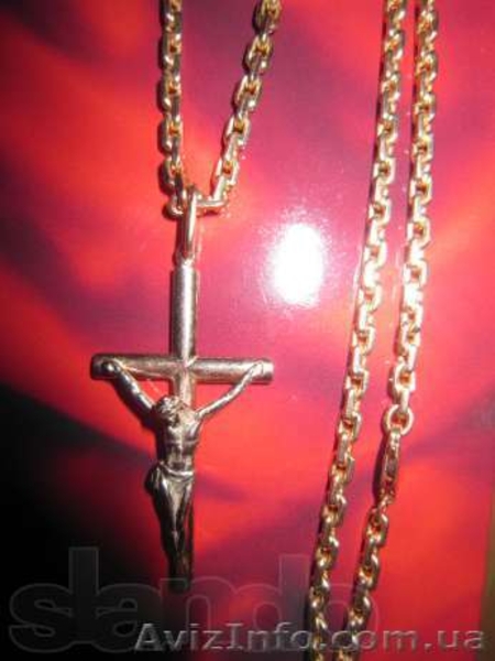 Золотая цепочка c крестиком - <ro>Изображение</ro><ru>Изображение</ru> #3, <ru>Объявление</ru> #1102960