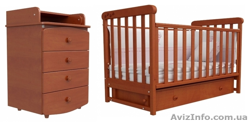 Дуэт Верес "ЛД-12" (кроватка + комод пеленатор 90x60) - <ro>Изображение</ro><ru>Изображение</ru> #3, <ru>Объявление</ru> #1126947