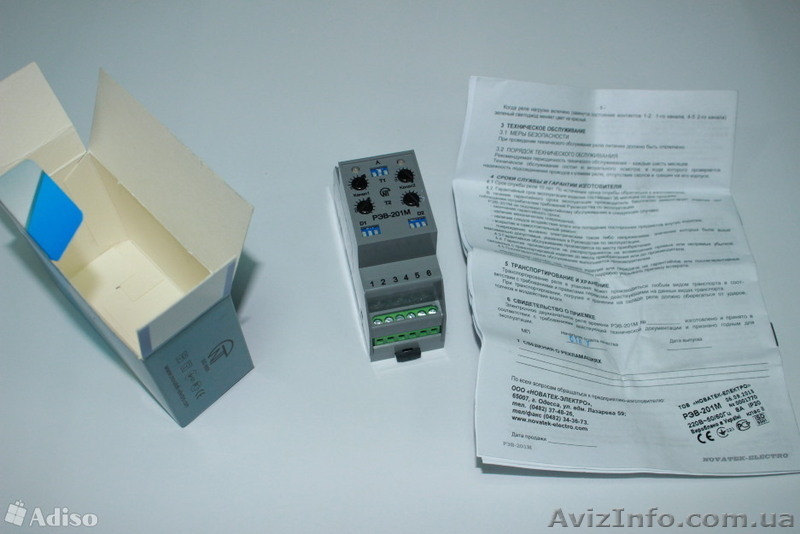 многофункциональное реле времени РЭВ-201M Новатек-Электро - <ro>Изображение</ro><ru>Изображение</ru> #4, <ru>Объявление</ru> #1133215