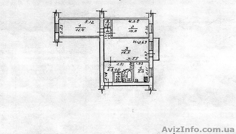 Продам 3-х ком. кв. на пр-те Шевченко. - <ro>Изображение</ro><ru>Изображение</ru> #6, <ru>Объявление</ru> #1238232