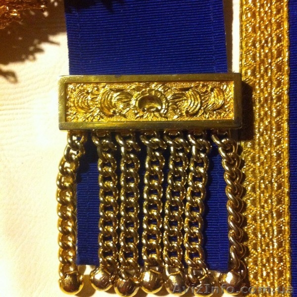 Продам масонский запон (фартук) ДПШУ Мастера. Золото, кожа - <ro>Изображение</ro><ru>Изображение</ru> #3, <ru>Объявление</ru> #1358578