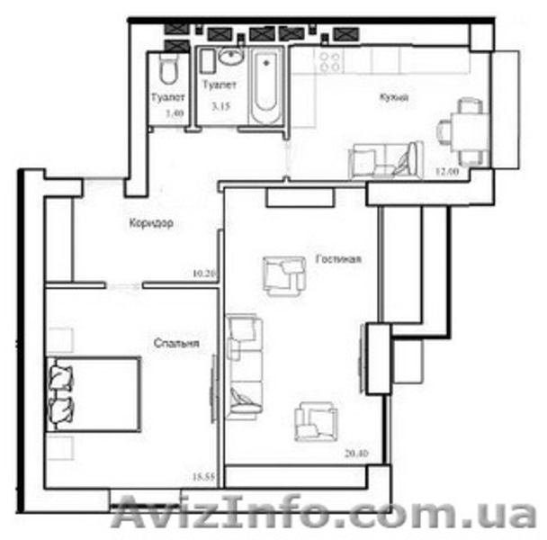 2х ком. кв-ра в новом сданном доме на Черемушках - <ro>Изображение</ro><ru>Изображение</ru> #4, <ru>Объявление</ru> #1388236