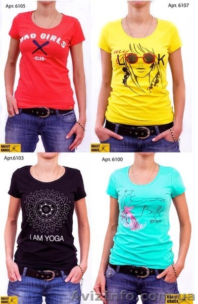 Женская футболка BALLET GRACE  с принтом оптом и в розницу.  - <ro>Изображение</ro><ru>Изображение</ru> #5, <ru>Объявление</ru> #1414780