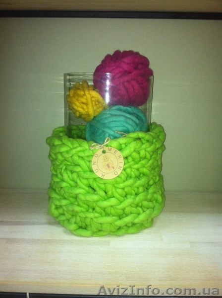 Цветные вязаные корзины из толстой пряжи - <ro>Изображение</ro><ru>Изображение</ru> #7, <ru>Объявление</ru> #1448753