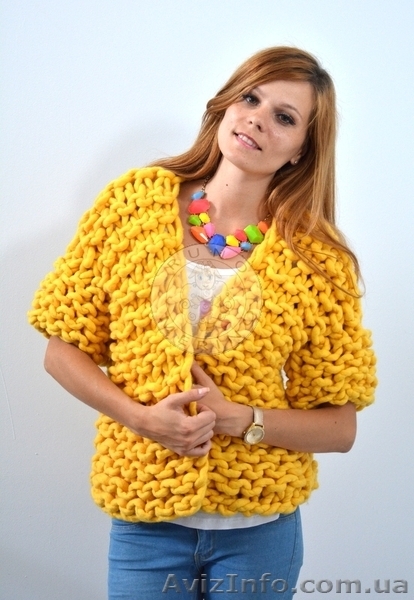 Солнечный кардиган из толстой пряжи        - <ro>Изображение</ro><ru>Изображение</ru> #3, <ru>Объявление</ru> #1267914