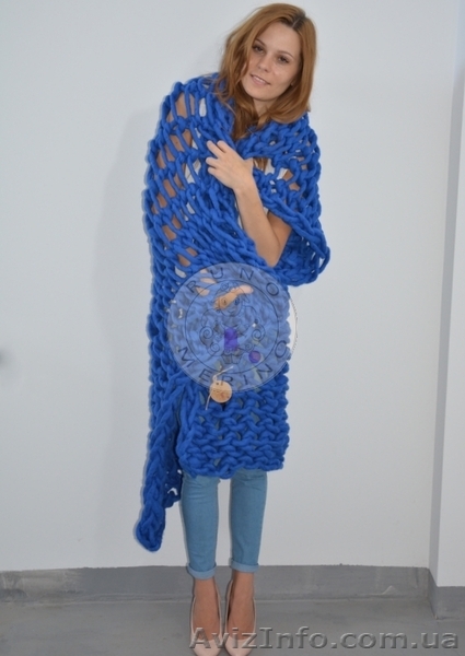 Плед из толстой пряжи - <ro>Изображение</ro><ru>Изображение</ru> #3, <ru>Объявление</ru> #1448767