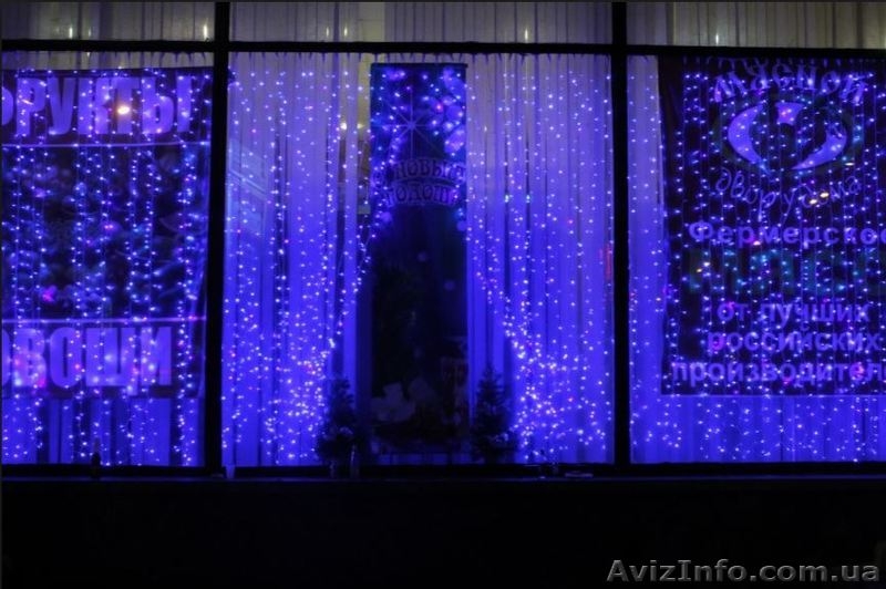 Уличная гирлянда штора, гирлянда бахрома рыле влаго защищенные - <ro>Изображение</ro><ru>Изображение</ru> #3, <ru>Объявление</ru> #1491307