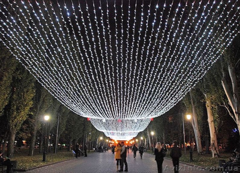 Уличная гирлянда штора, гирлянда бахрома рыле влаго защищенные - <ro>Изображение</ro><ru>Изображение</ru> #4, <ru>Объявление</ru> #1491307