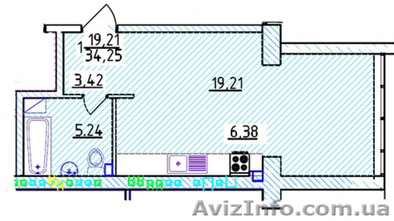 К продаже предлагается квартира (34,25кв.м) в новом коттеджном комплексе «MORE»  - <ro>Изображение</ro><ru>Изображение</ru> #3, <ru>Объявление</ru> #1509019