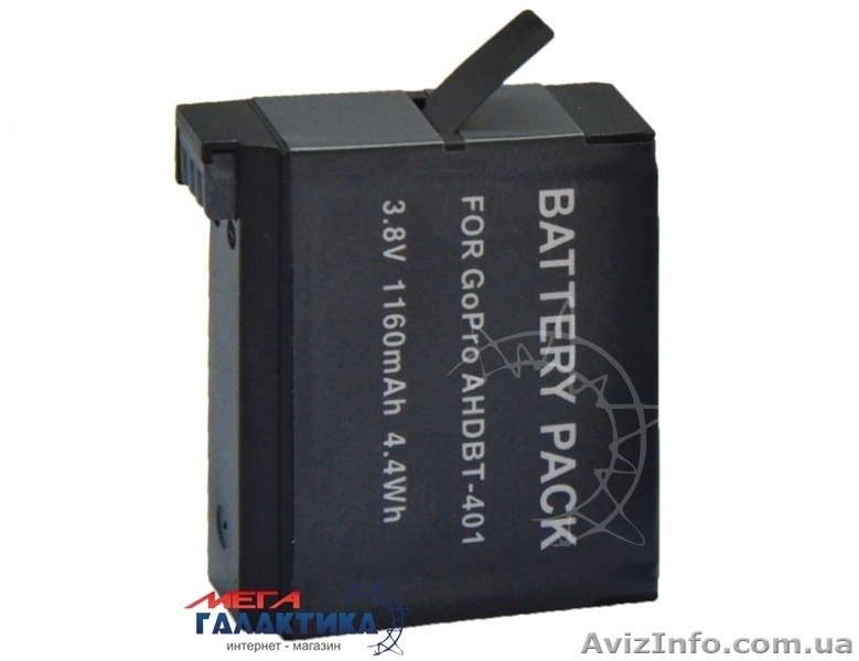 Аккумулятор для GoPro Hero4 Megag для AHDBT-401 - <ro>Изображение</ro><ru>Изображение</ru> #2, <ru>Объявление</ru> #1580458