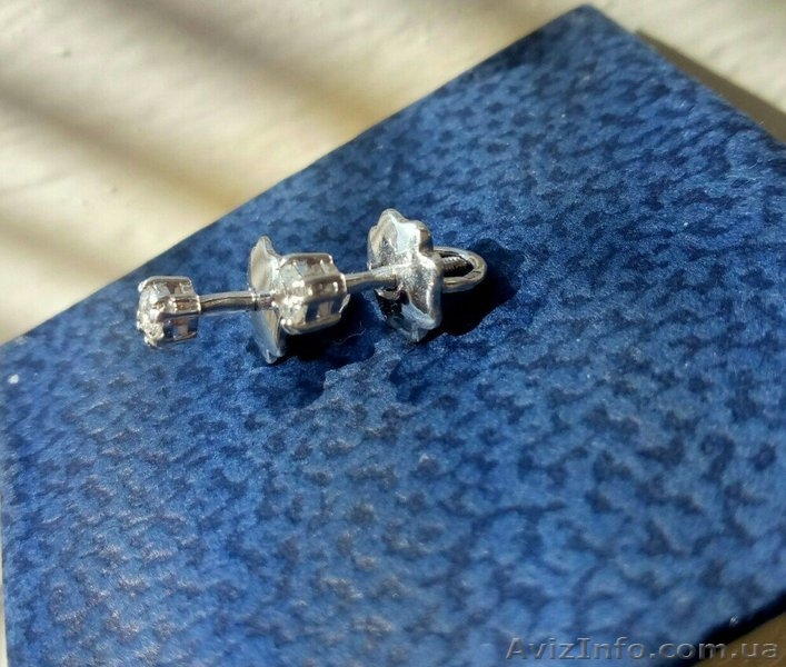 Серьги пусеты с бриллиантами 0. 22 карата - <ro>Изображение</ro><ru>Изображение</ru> #6, <ru>Объявление</ru> #1620125
