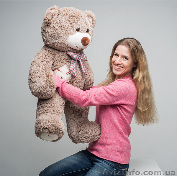 Мягкая игрушка Мистер Медведь с латками 100 см. Капучино. - <ro>Изображение</ro><ru>Изображение</ru> #3, <ru>Объявление</ru> #1642981