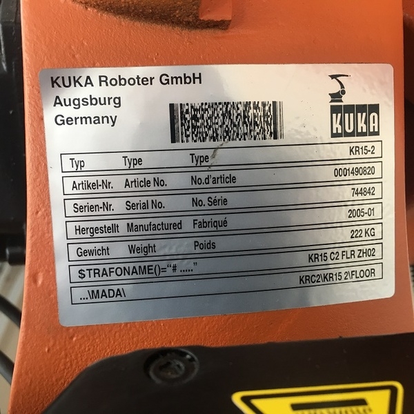 Промышленный робот KUKA KR 15 - <ro>Изображение</ro><ru>Изображение</ru> #5, <ru>Объявление</ru> #1647153
