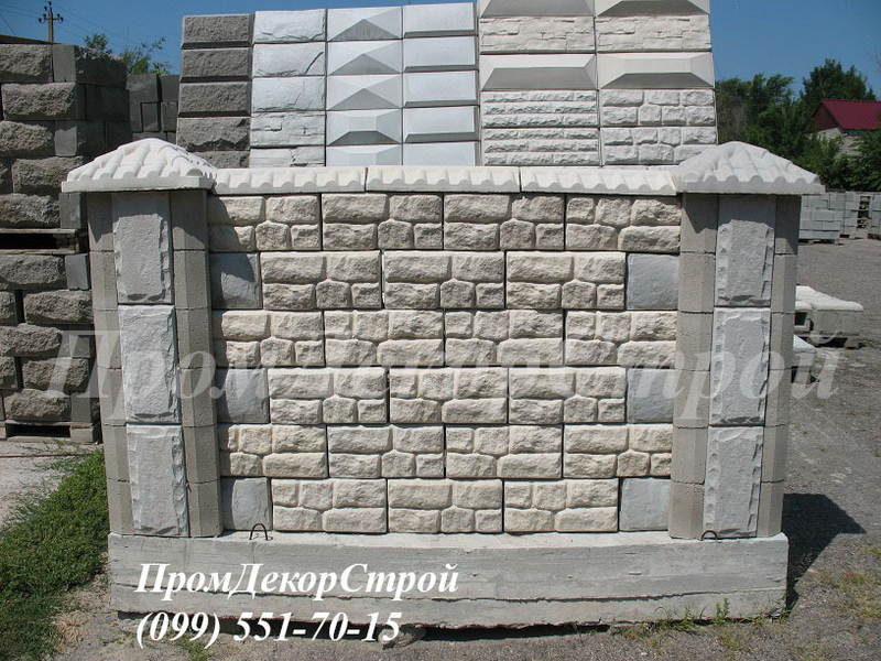 Декоративные блоки на забор размер 400х200х120 Одесса - <ro>Изображение</ro><ru>Изображение</ru> #4, <ru>Объявление</ru> #1716311