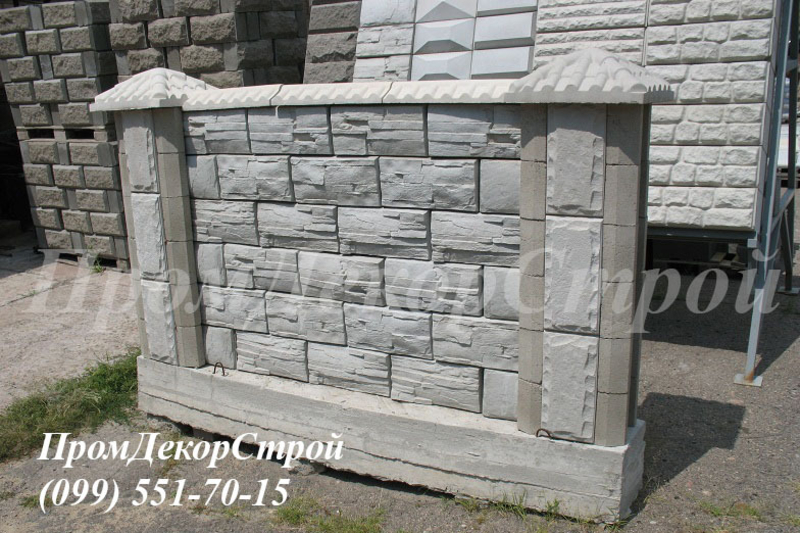 Декоративные блоки на забор размер 400х200х120 Одесса - <ro>Изображение</ro><ru>Изображение</ru> #5, <ru>Объявление</ru> #1716311