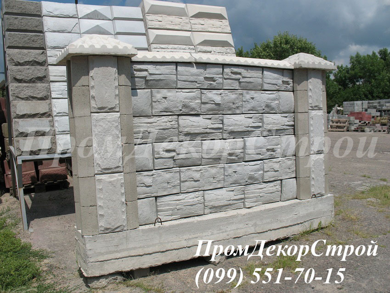 Блоки бетонные заборные декоративные в Одессе - <ro>Изображение</ro><ru>Изображение</ru> #4, <ru>Объявление</ru> #1716324