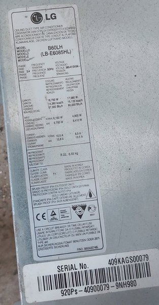 Продам б/у внешний и внутренний блоки кондиционера LG B60LH (LB-E6085HL) - <ro>Изображение</ro><ru>Изображение</ru> #4, <ru>Объявление</ru> #1741357