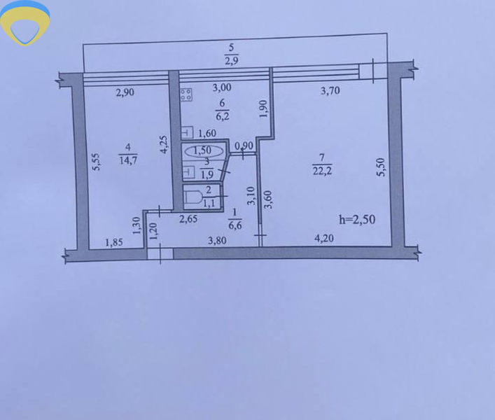 Продажа квартиры 2-комн., 56 кв. м., Леонтовича (Белинского) - <ro>Изображение</ro><ru>Изображение</ru> #3, <ru>Объявление</ru> #1743019