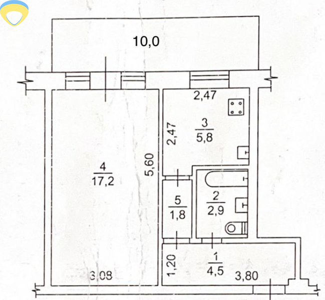 •	Продам уютную 1-комнатную квартиру на ул. Академика Филатова Хаджибейский р-н. - <ro>Изображение</ro><ru>Изображение</ru> #3, <ru>Объявление</ru> #1744175